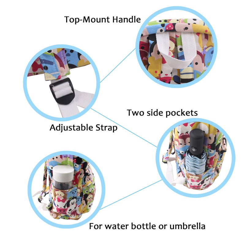 Finex Mickey Minnie Canvas Backpack Casual Daypack with 15 in Laptop Storage Compartment - Image 4